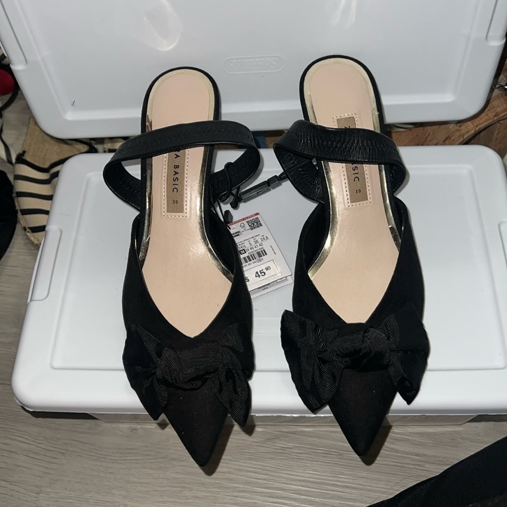 Zara mini heels with bow